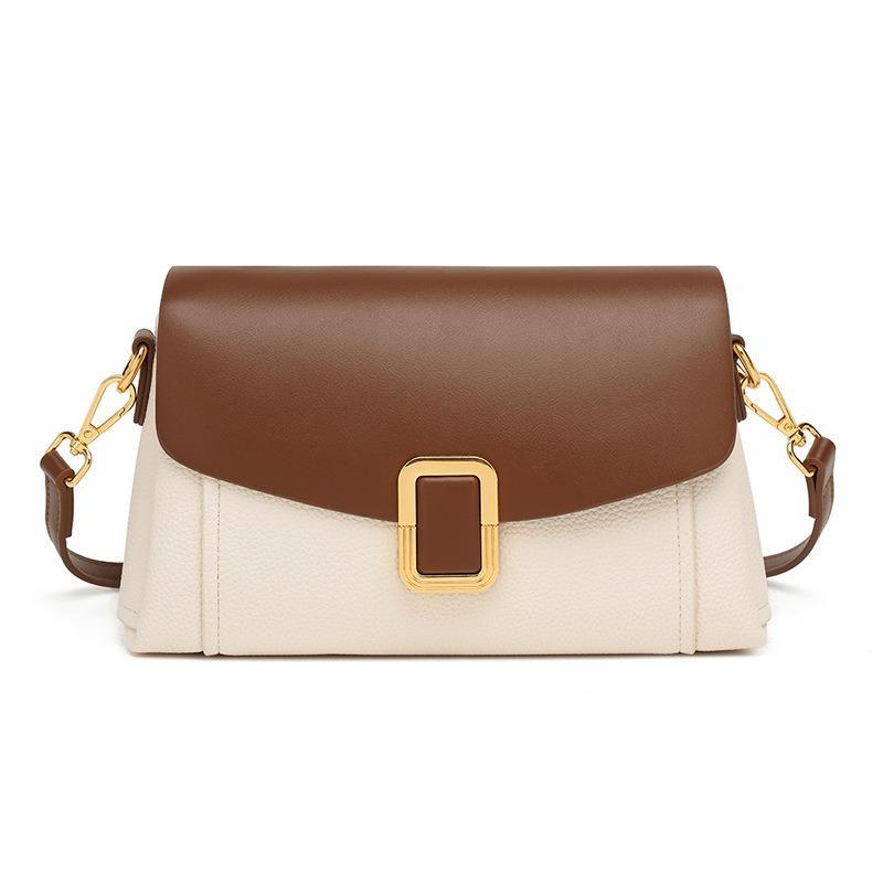 【PANÉON】2025 new women's shoulder bag color matching design versatile daily commuter crossbody bag fashionable light luxury simple style