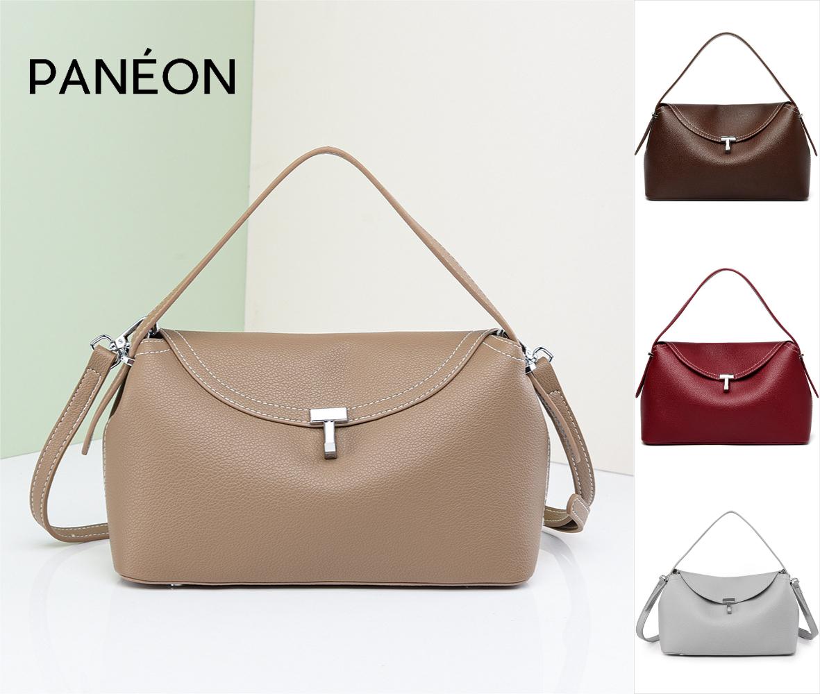 【PANÉON】2025 new women's crossbody bag large capacity soft leather commuting unique handbag fashionable daily