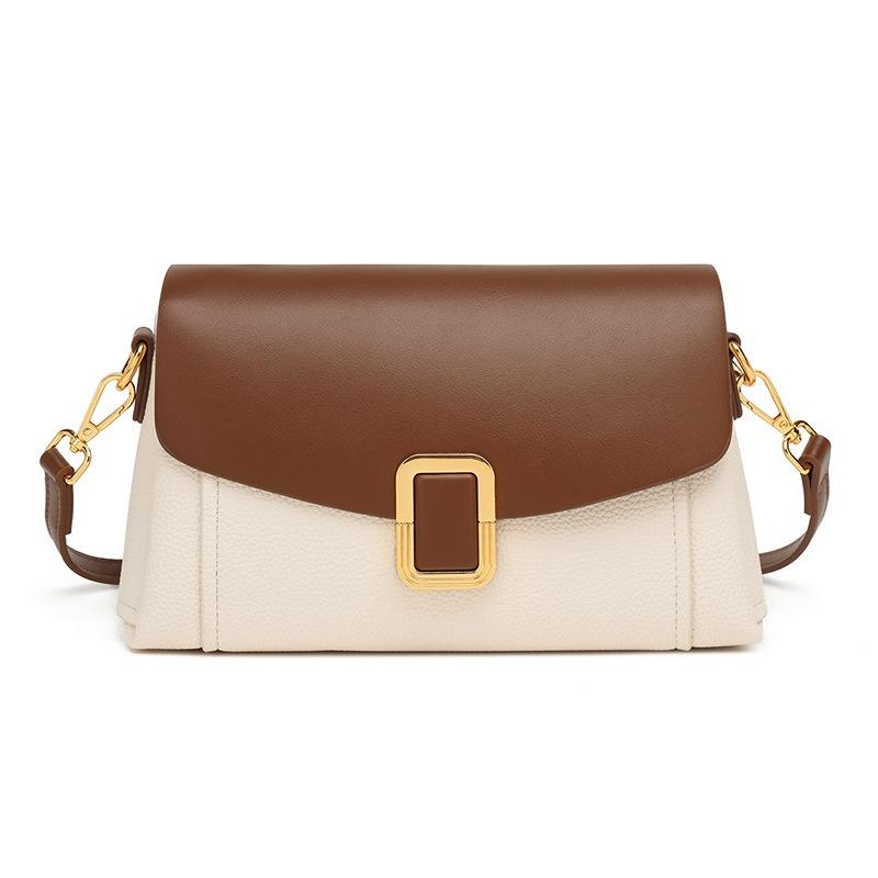 【PANÉON】2025 new women's shoulder bag color matching design versatile daily commuter crossbody bag fashionable light luxury simple style