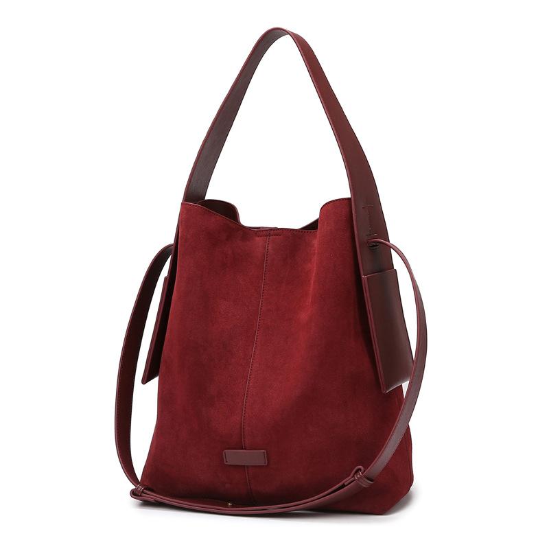 【PANÉON】New simple bucket bag elegant commuter handbag ladies large capacity fashion shoulder bag daily use