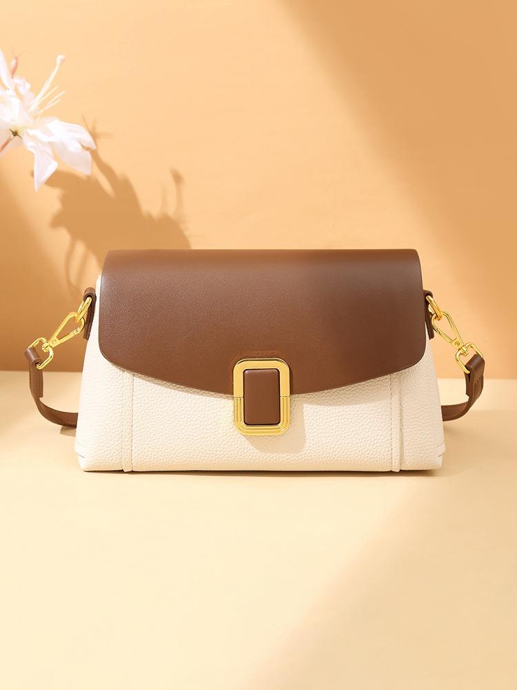 【PANÉON】2025 new women's shoulder bag color matching design versatile daily commuter crossbody bag fashionable light luxury simple style