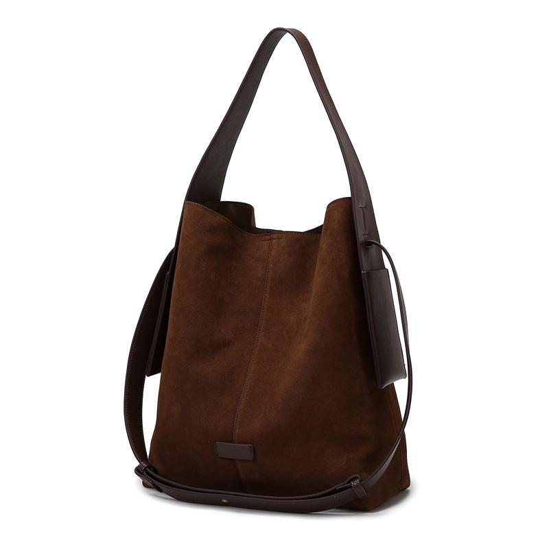 【PANÉON】New simple bucket bag elegant commuter handbag ladies large capacity fashion shoulder bag daily use