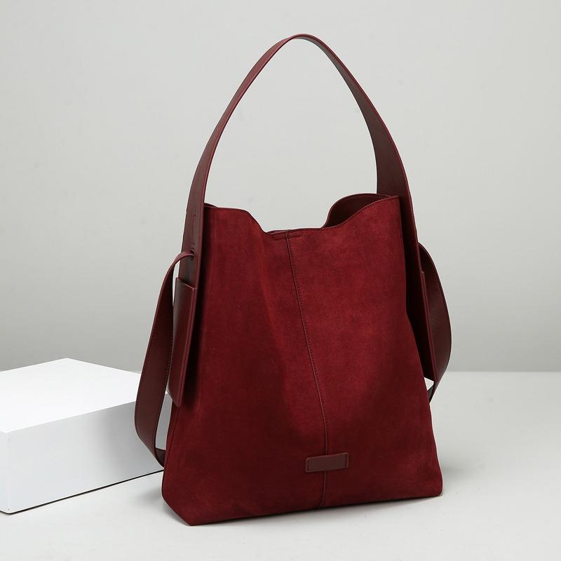 【PANÉON】New simple bucket bag elegant commuter handbag ladies large capacity fashion shoulder bag daily use